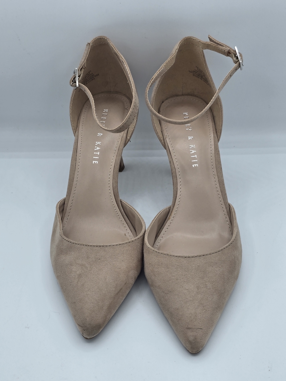 Kelly & Katie Nude Faux Suede Eimira Pointed Toe Pumps Size 10M
